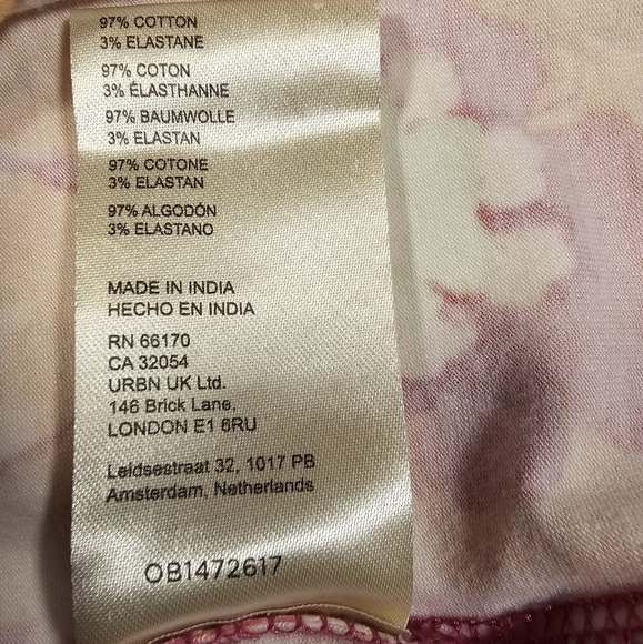 Free People Give Me More Pink Multi Floral Half Sleeve Crop Top Pop Combo Medium - Picture 13 of 14